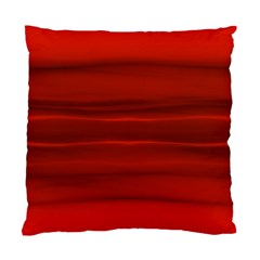 Scarlet Red Ombre Standard Cushion Case (two Sides) by SpinnyChairDesigns