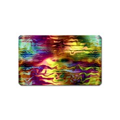 Electric Tie Dye Colors Magnet (name Card) by SpinnyChairDesigns