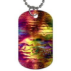 Electric Tie Dye Colors Dog Tag (one Side) by SpinnyChairDesigns