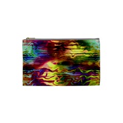 Electric Tie Dye Colors Cosmetic Bag (small) by SpinnyChairDesigns