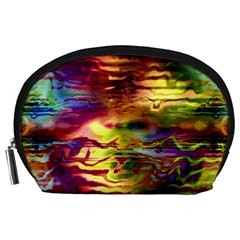 Electric Tie Dye Colors Accessory Pouch (large) by SpinnyChairDesigns