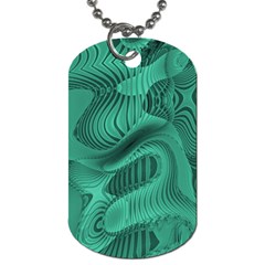 Biscay Green Swirls Dog Tag (two Sides) by SpinnyChairDesigns