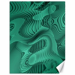 Biscay Green Swirls Canvas 18  X 24  by SpinnyChairDesigns