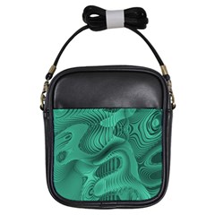 Biscay Green Swirls Girls Sling Bag by SpinnyChairDesigns