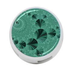 Biscay Green Black Spirals 4-port Usb Hub (one Side) by SpinnyChairDesigns