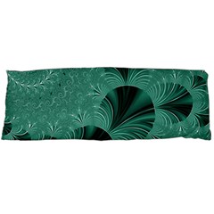 Biscay Green Black Spirals Body Pillow Case (dakimakura) by SpinnyChairDesigns