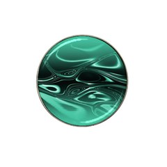 Biscay Green Black Swirls Hat Clip Ball Marker by SpinnyChairDesigns