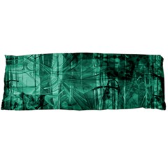 Biscay Green Black Textured Body Pillow Case Dakimakura (two Sides) by SpinnyChairDesigns