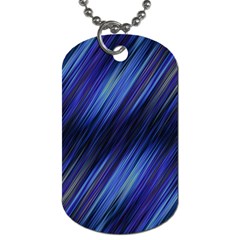 Indigo And Black Stripes Dog Tag (two Sides) by SpinnyChairDesigns