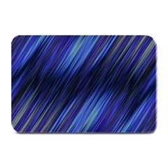 Indigo And Black Stripes Plate Mats by SpinnyChairDesigns