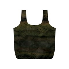 Army Green Grunge Texture Full Print Recycle Bag (s) by SpinnyChairDesigns