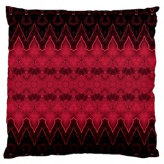 Boho Red Black Pattern Standard Flano Cushion Case (two Sides) by SpinnyChairDesigns