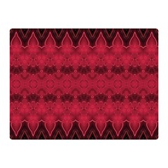 Boho Red Black Pattern Double Sided Flano Blanket (mini)  by SpinnyChairDesigns