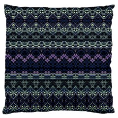 Boho Navy Teal Violet Stripes Standard Flano Cushion Case (one Side) by SpinnyChairDesigns