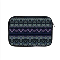 Boho Navy Teal Violet Stripes Apple Macbook Pro 15  Zipper Case by SpinnyChairDesigns