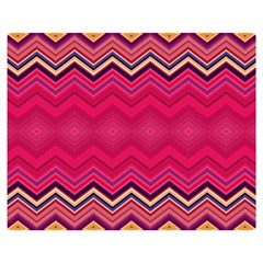 Boho Aztec Stripes Rose Pink Double Sided Flano Blanket (medium)  by SpinnyChairDesigns