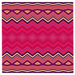 Boho Aztec Stripes Rose Pink Wooden Puzzle Square by SpinnyChairDesigns