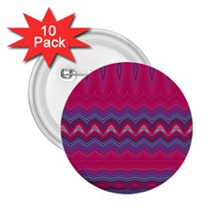 Magenta Blue Stripes 2 25  Buttons (10 Pack)  by SpinnyChairDesigns