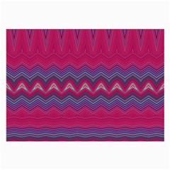 Magenta Blue Stripes Large Glasses Cloth by SpinnyChairDesigns