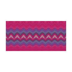 Magenta Blue Stripes Yoga Headband by SpinnyChairDesigns