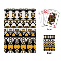 Boho Black White Yellow Playing Cards Single Design (rectangle) by SpinnyChairDesigns