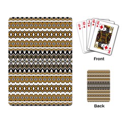 Boho Black Yellow Floral Print Playing Cards Single Design (rectangle) by SpinnyChairDesigns