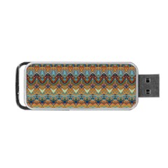 Boho Earth Colors Pattern Portable Usb Flash (one Side) by SpinnyChairDesigns