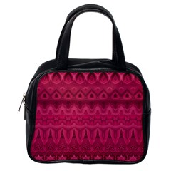 Boho Rose Pink Classic Handbag (one Side) by SpinnyChairDesigns