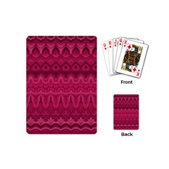 Boho Rose Pink Playing Cards Single Design (mini) by SpinnyChairDesigns