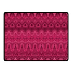 Boho Rose Pink Double Sided Fleece Blanket (small)  by SpinnyChairDesigns