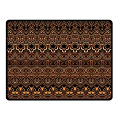 Boho Brown Gold Double Sided Fleece Blanket (small) 