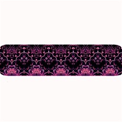 Boho Magenta Black Pattern Large Bar Mats by SpinnyChairDesigns