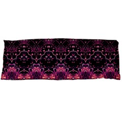 Boho Magenta Black Pattern Body Pillow Case (dakimakura) by SpinnyChairDesigns