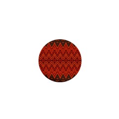 Boho Rust Orange Brown Pattern 1  Mini Magnets