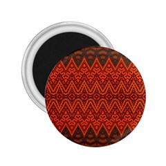 Boho Rust Orange Brown Pattern 2.25  Magnets