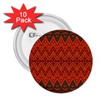 Boho Rust Orange Brown Pattern 2.25  Buttons (10 pack)  Front