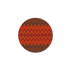 Boho Rust Orange Brown Pattern Golf Ball Marker (4 pack)