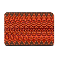 Boho Rust Orange Brown Pattern Small Doormat 