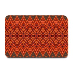 Boho Rust Orange Brown Pattern Plate Mats