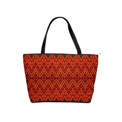Boho Rust Orange Brown Pattern Classic Shoulder Handbag