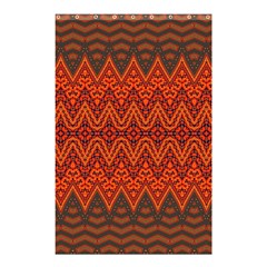 Boho Rust Orange Brown Pattern Shower Curtain 48  x 72  (Small) 