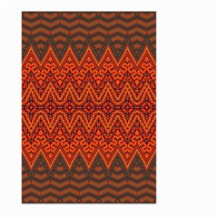 Boho Rust Orange Brown Pattern Large Garden Flag (Two Sides)