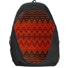 Boho Rust Orange Brown Pattern Backpack Bag