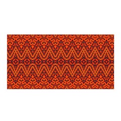 Boho Rust Orange Brown Pattern Satin Wrap