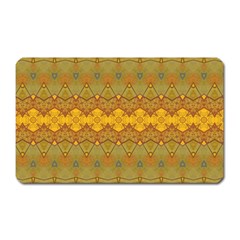 Boho Old Gold Pattern Magnet (rectangular) by SpinnyChairDesigns