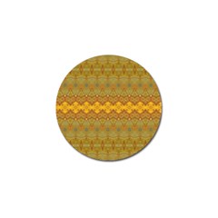 Boho Old Gold Pattern Golf Ball Marker by SpinnyChairDesigns