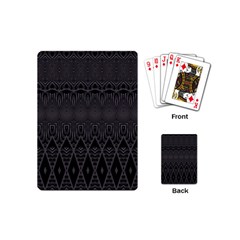 Boho Black Diamonds Playing Cards Single Design (mini) by SpinnyChairDesigns