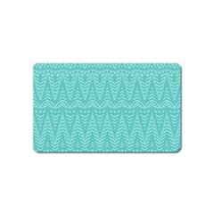 Boho Teal Pattern Magnet (name Card) by SpinnyChairDesigns