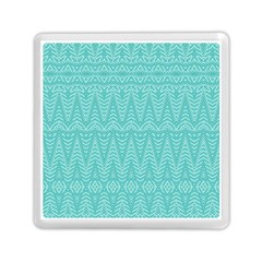 Boho Teal Pattern Memory Card Reader (square) by SpinnyChairDesigns