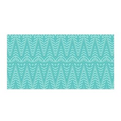 Boho Teal Pattern Satin Wrap by SpinnyChairDesigns